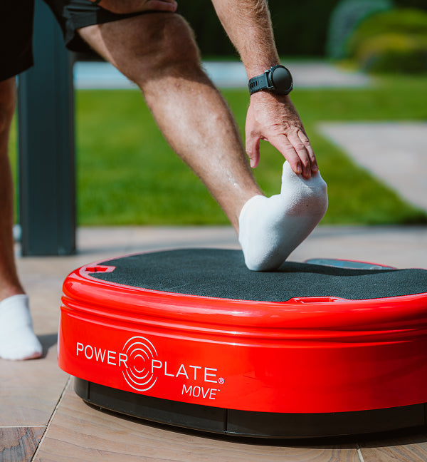 Feet on Power Plate