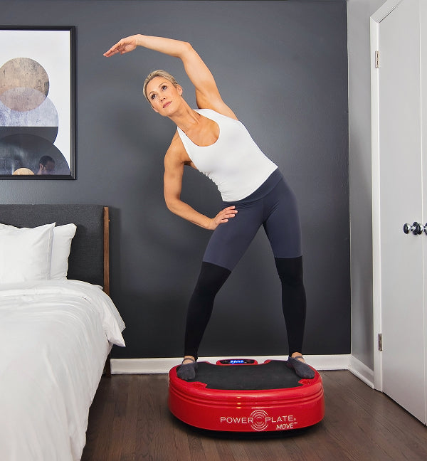 Exercise on mat with Power Plate